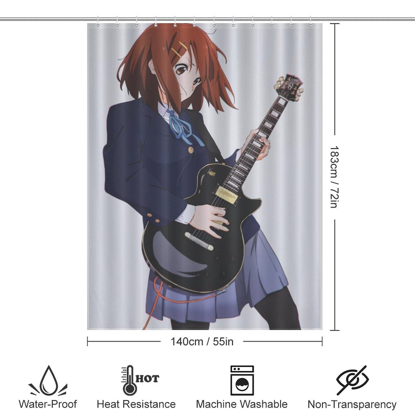 購入前要コメント　ロココ調 　お姫様❤宮殿シャワーカーテン Amazon｜シャワーカーテン おしゃれ アニメ柄 K-ON! けいおん 平沢唯