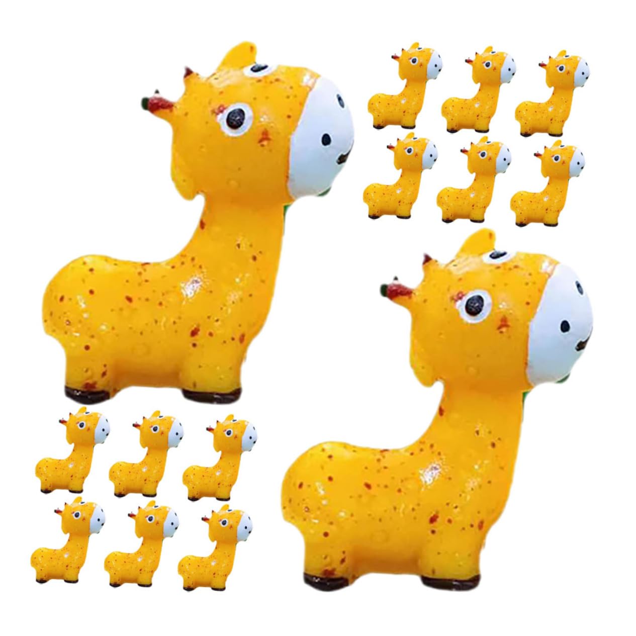 POPETPOP 60 Piezas Estatua de Jirafa Plantas en macetas Animales estatuilla Animal de la Selva pequeña Figura de Jirafa Adorable Mini estatuilla Animales en Miniatura de Escritorio Resina
