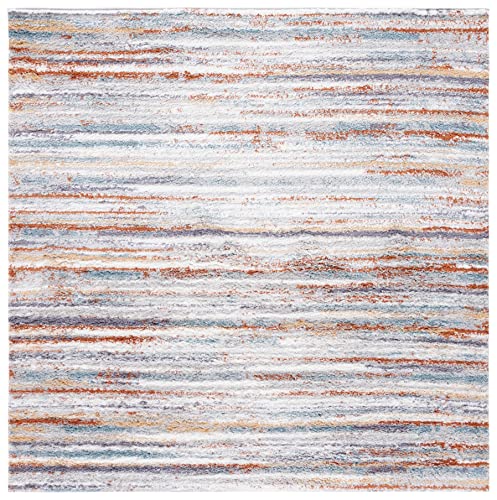 Tapete Decorativo Safavieh Berber Shag 8' Cuadrado Azul