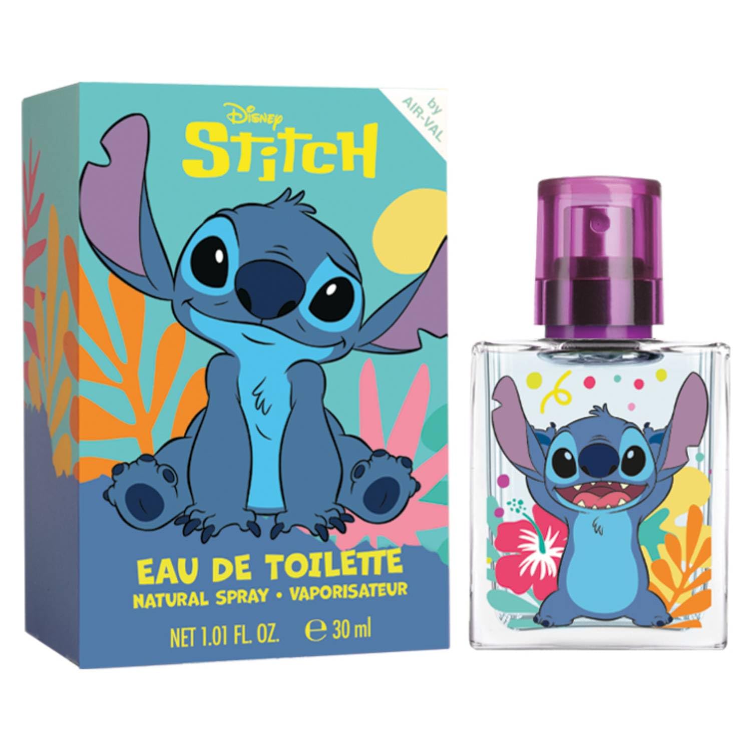 Disney Stitch Eau de Toilette Natural Perfume Spray, Vegan and Dermatologically tested EDT fragrance Spray for Kids, 30ml