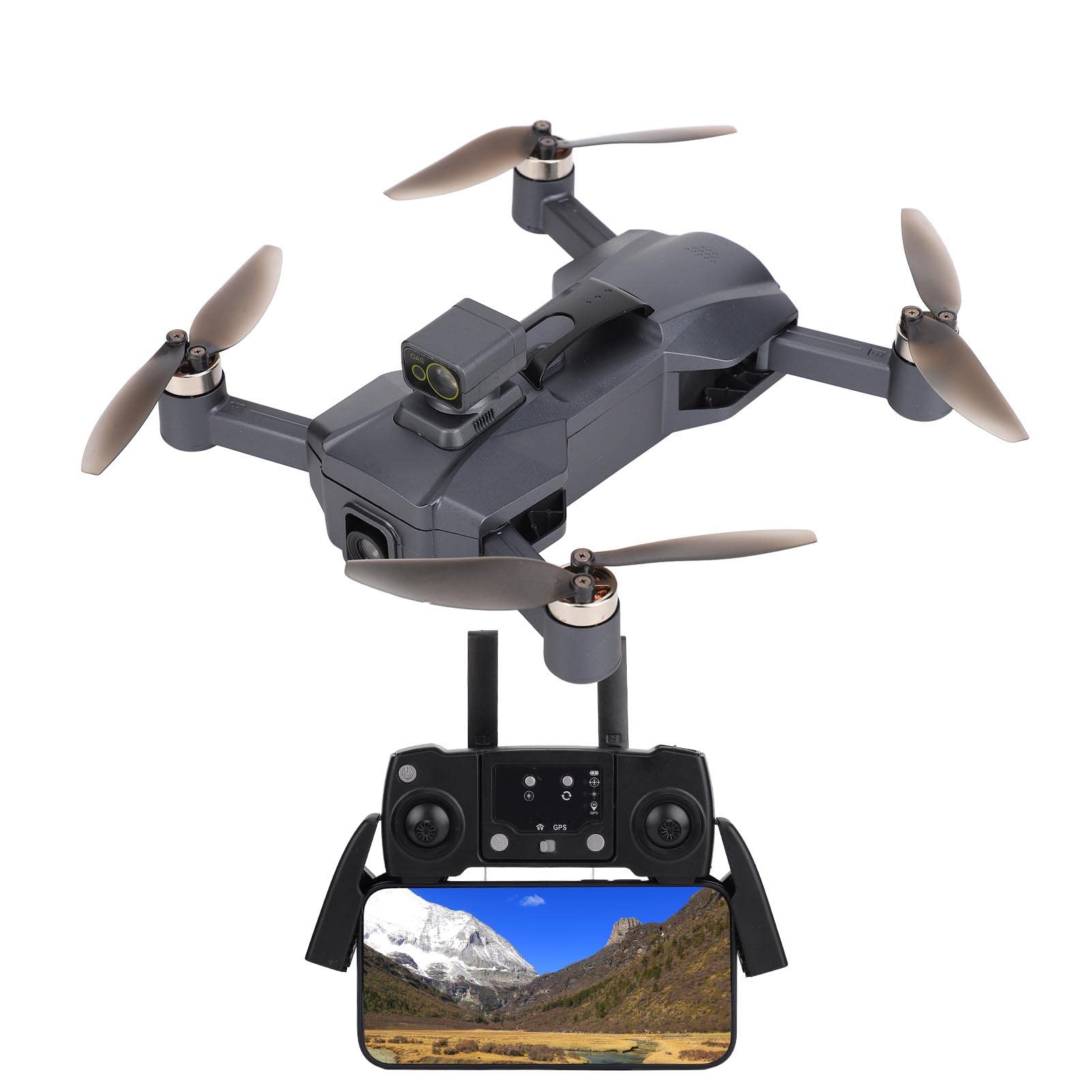 Quadricottero, Drone Pieghevole con Fotocamera HD 8K, Evita Ostacoli a 360°, Controlli Intelligenti, Fotografia Aerea