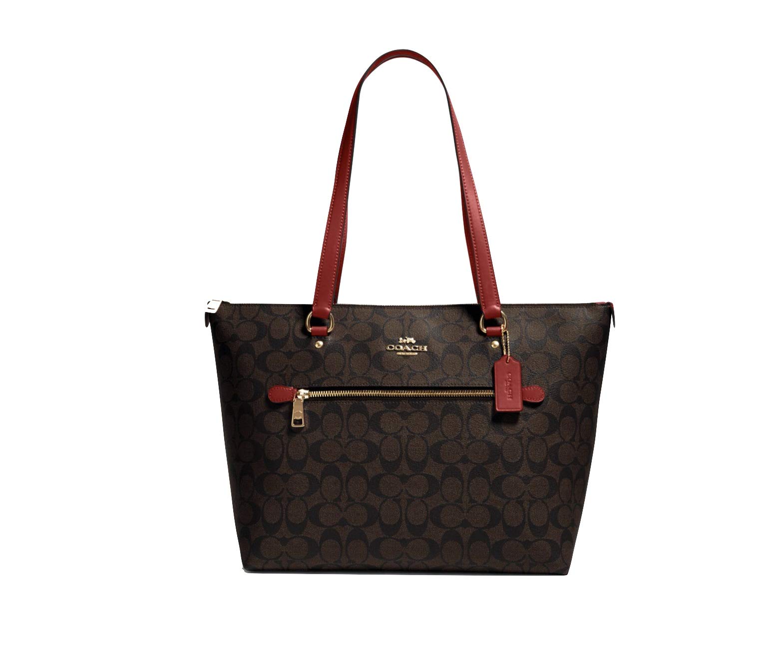 Coach Gallery Tote Shoulder Bag (IM/Brown 1941 Red) | B2B Liquidation