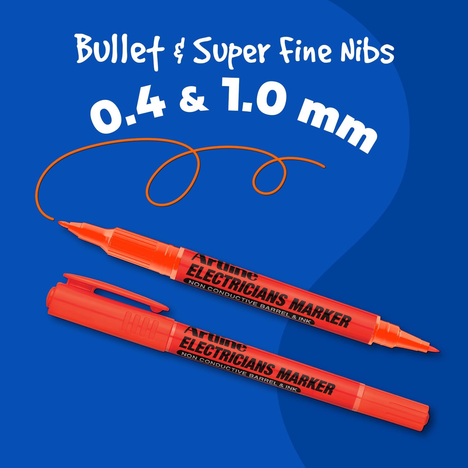 Artline Electricians Markers, Orange, 1 count (Pack of 12) - Image 4
