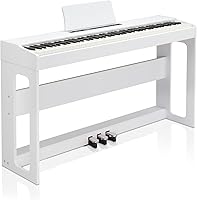 Vista 1 de Ktaxon - Piano digital de 88 teclas con acción ponderada, piano eléctrico con unidad de 3 pedales, doble Bluetooth, funciones de control