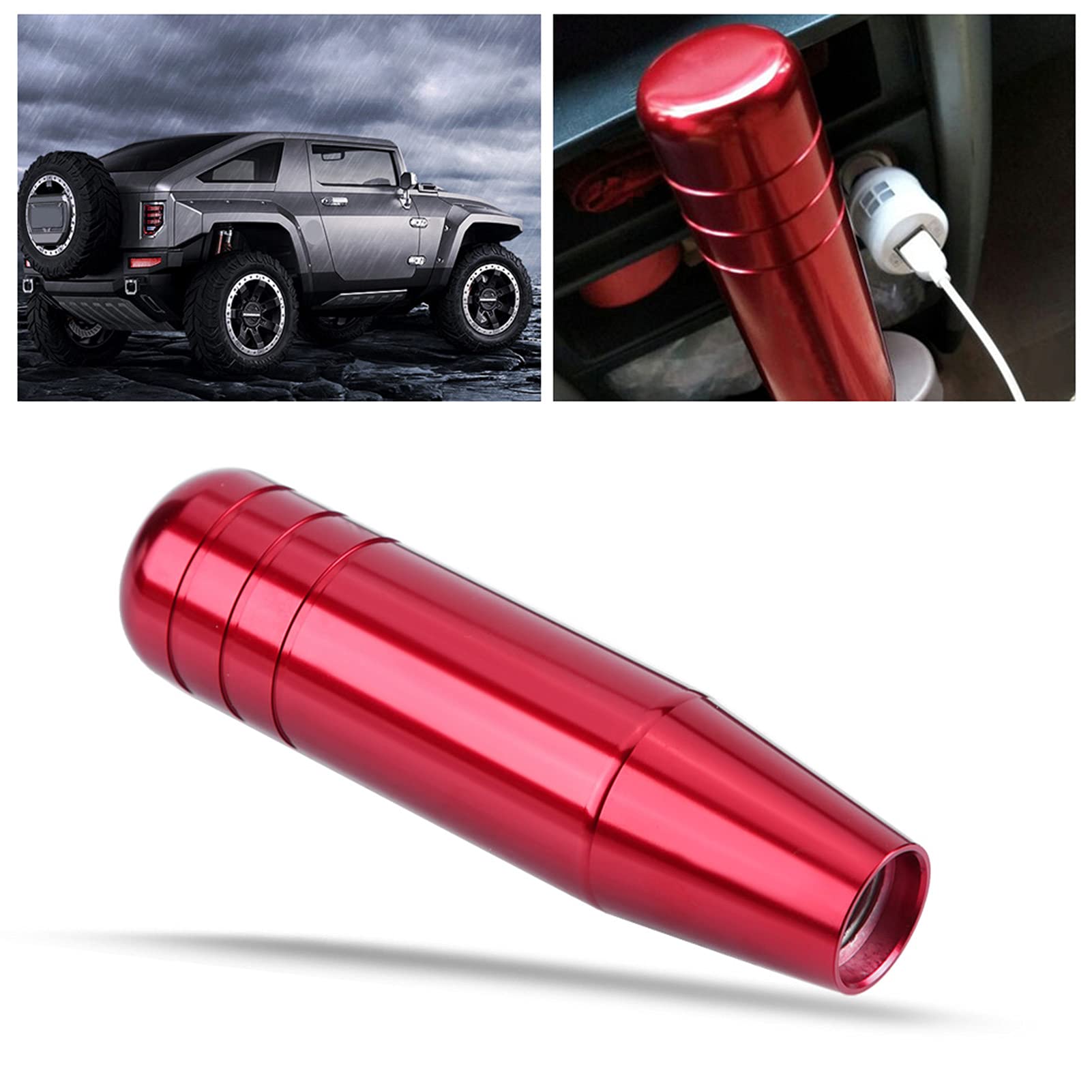 Pommeau Levier Vitesse Universel 13cm Alliage Aluminium - Noir - Aramox - Voiture Manuelle