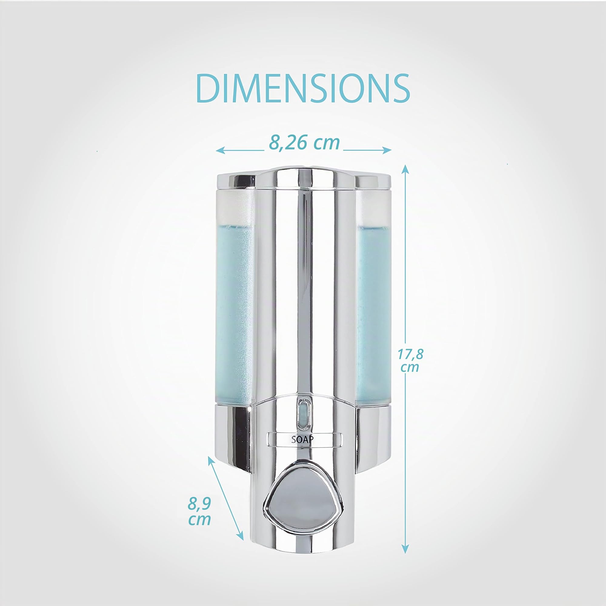 Aviva 76140–1 Seul récipient Distributeur de Douche, Chrome
