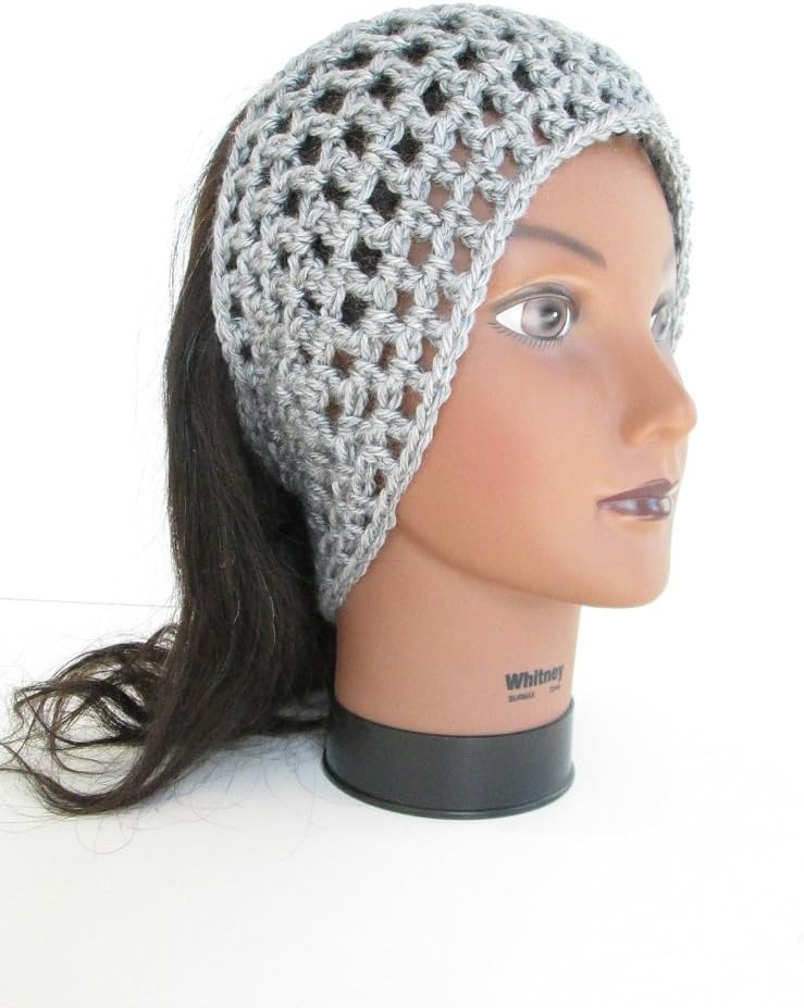 VTShop Girl's / Lady's Fashion Headbands 24" _ Double Square (Gray) multicolored