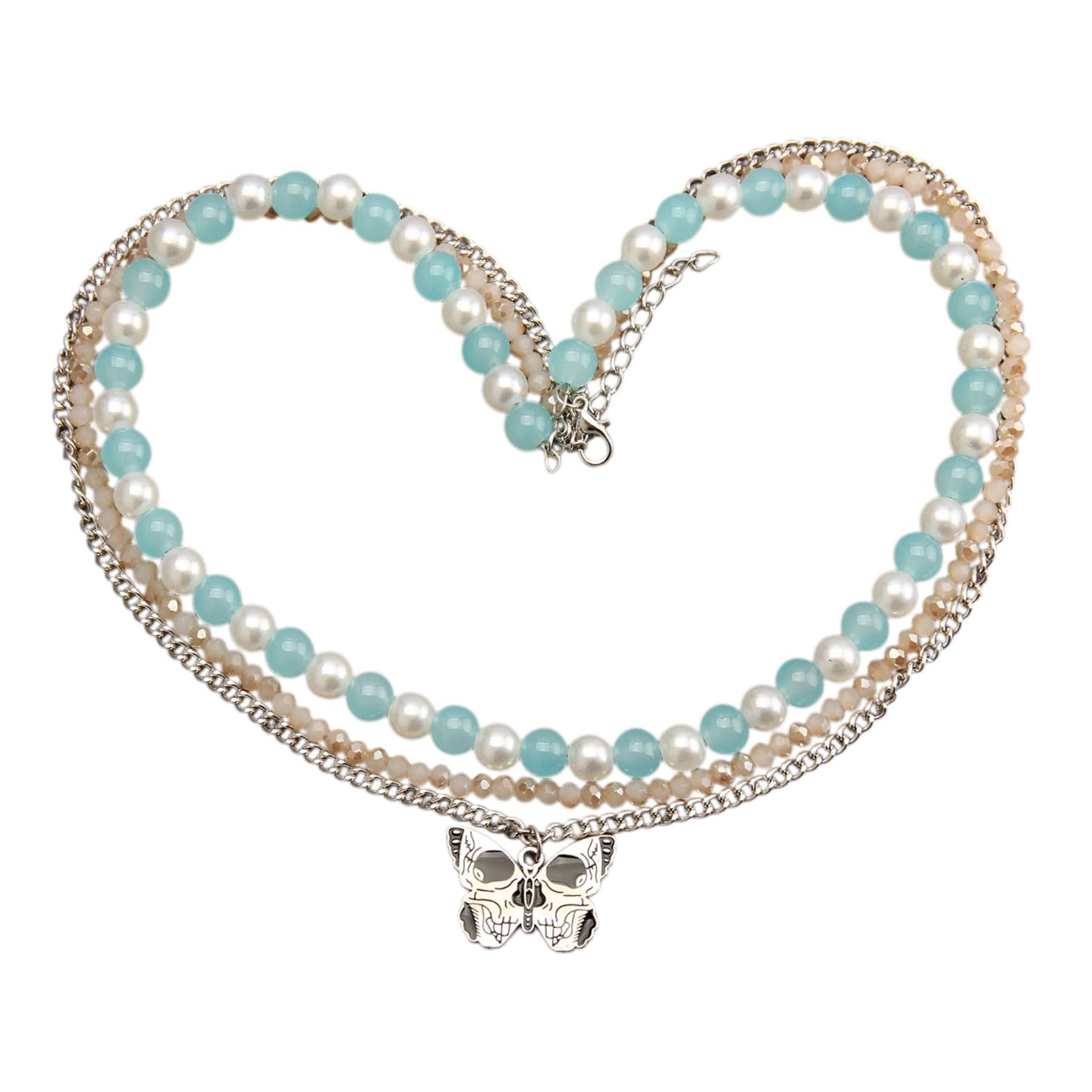 Popeoiuh Vintage Leather Necklace for Women Men Handmade Boho Alloy Turquoise Wood Choker Pendant Necklaces with Long Adjustable Leather Cord