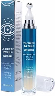 DACYMUN Caffeine Retinol Eye Cream with 360° Roller Ball: Fights Dark Circles, Puffiness, Wrinkles & Bags – 15ml Fast-Absorbing Serum