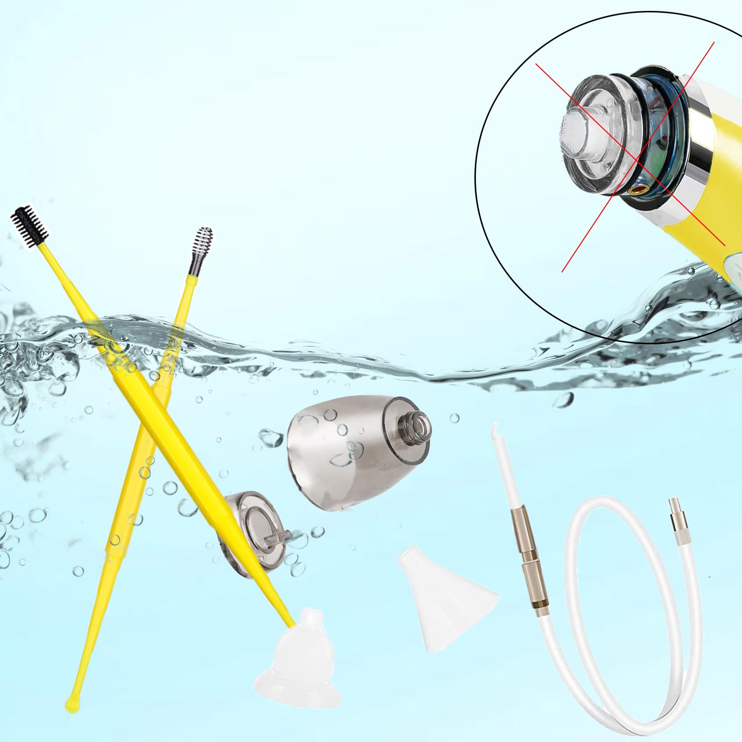 Ohrenschmalz Entferner Vakuum, Sicheres und Weiches 360 Grad Spirale Silikon Ear Cleaning kit , Geeignet für Kinder und Menschen(Gelb-1)