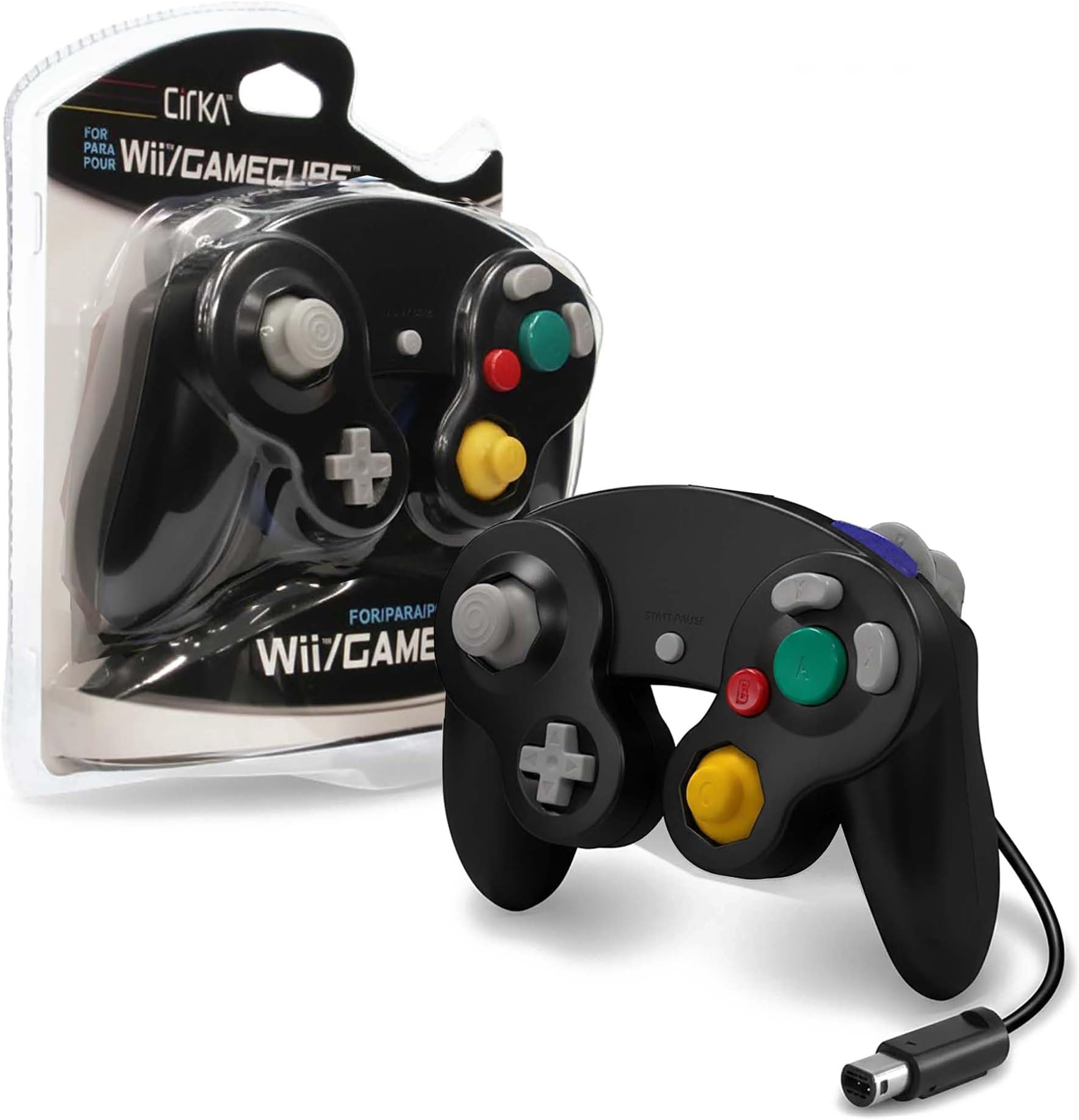 CirKa Wired Controller for GameCube(GC)/ Wii - Black