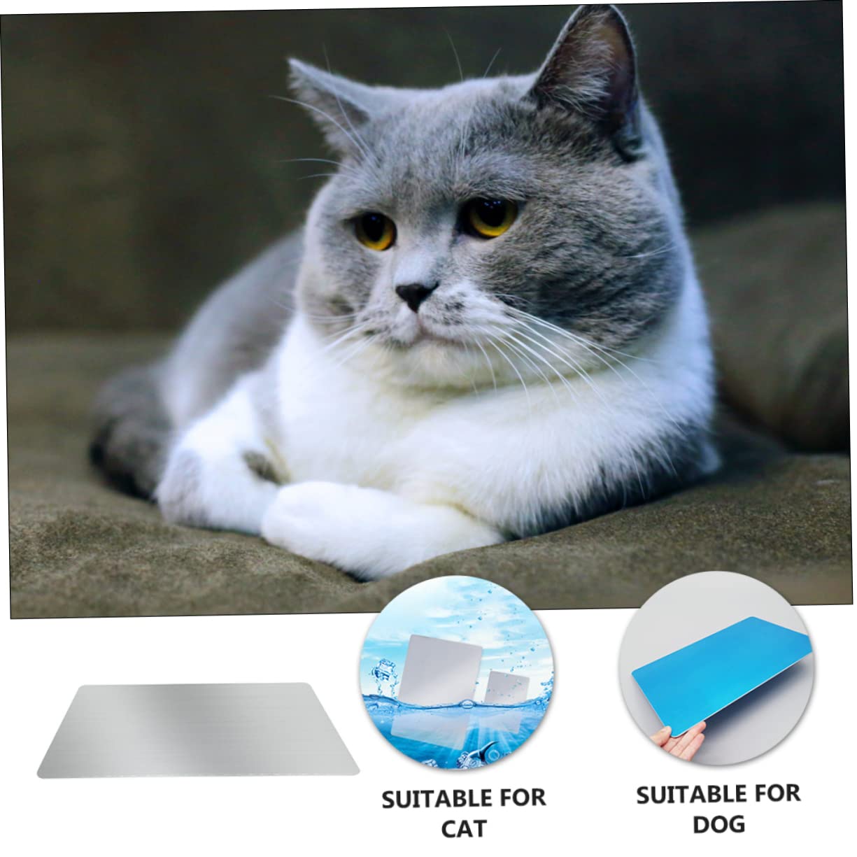 POPETPOP Pet Cooling Pad for Cats and Dogs Lightweight Ice Bed for Summer Thermal Dissipation Mat for Pet Comfort and Temperature Control