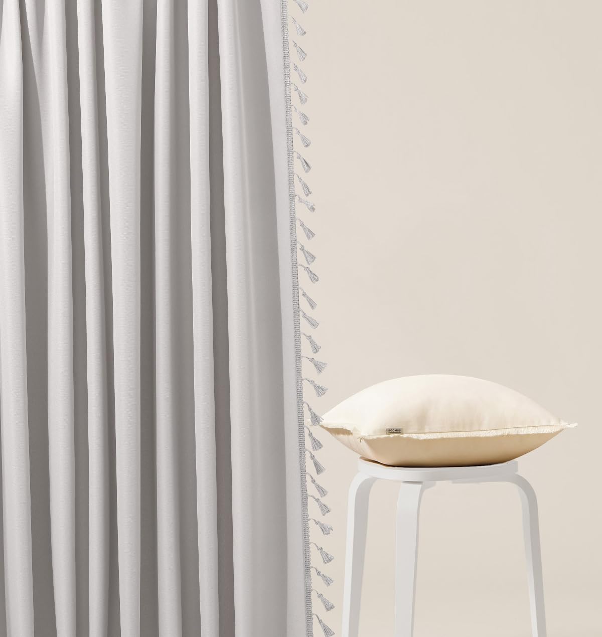 Tenda Jacquard Douceur D'Intérieur Con Occhielli – 140 X 260 Cm – Colore Cappuccino – Morbida, Con 8 Occhielli, Facile Da Installare