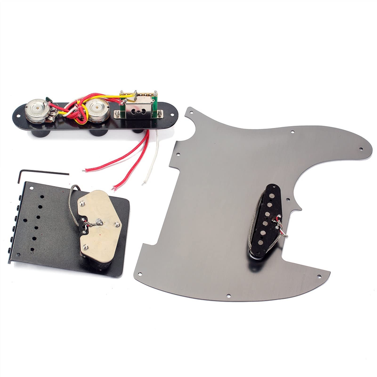 FLFL Gris Electric Guitar Bridge 6 Tune Pull String String Electric Guitar Bridge Guitar Accesorios Sistema Puente Guitarra