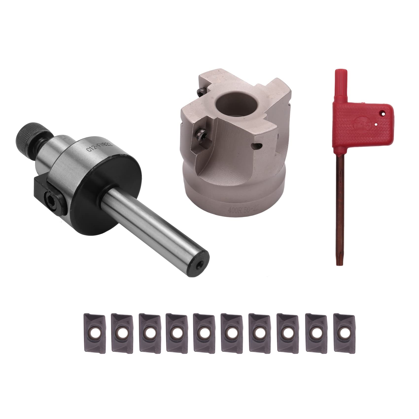 C12 FMB22 + 400R Angolo retto Spalla Fronte Fresa 50 mm + 10 pezzi APMT1604 Piastre chiave per utensili di fresatura