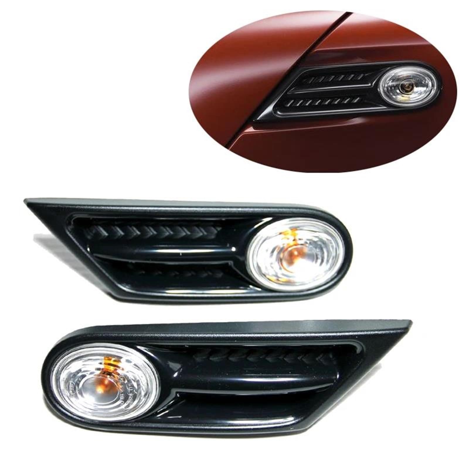 Indicatore Direzione per BMW per Mini per Cooper S R56 R57 R58 R59 2007-2013 Indicatore di Direzione Laterale A LED OEM 63137260202 63137260201 Indicatore Direzione LED(Black And Smoke)