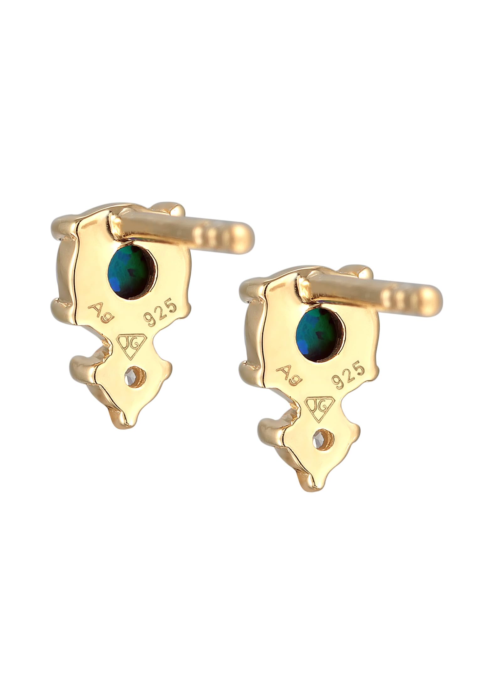 Elli Ohrringe Damen Ohrstecker Vintage mit Zirkonia Kristallen und Opal