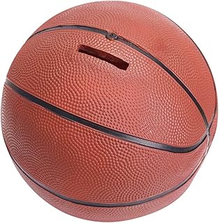LUOZZY Basketball Piggy Bank for Boys Sports Coin Bank Resin Basketball Money Bank Saving Pot for Kids Birthday Gifts Desktop Decoration