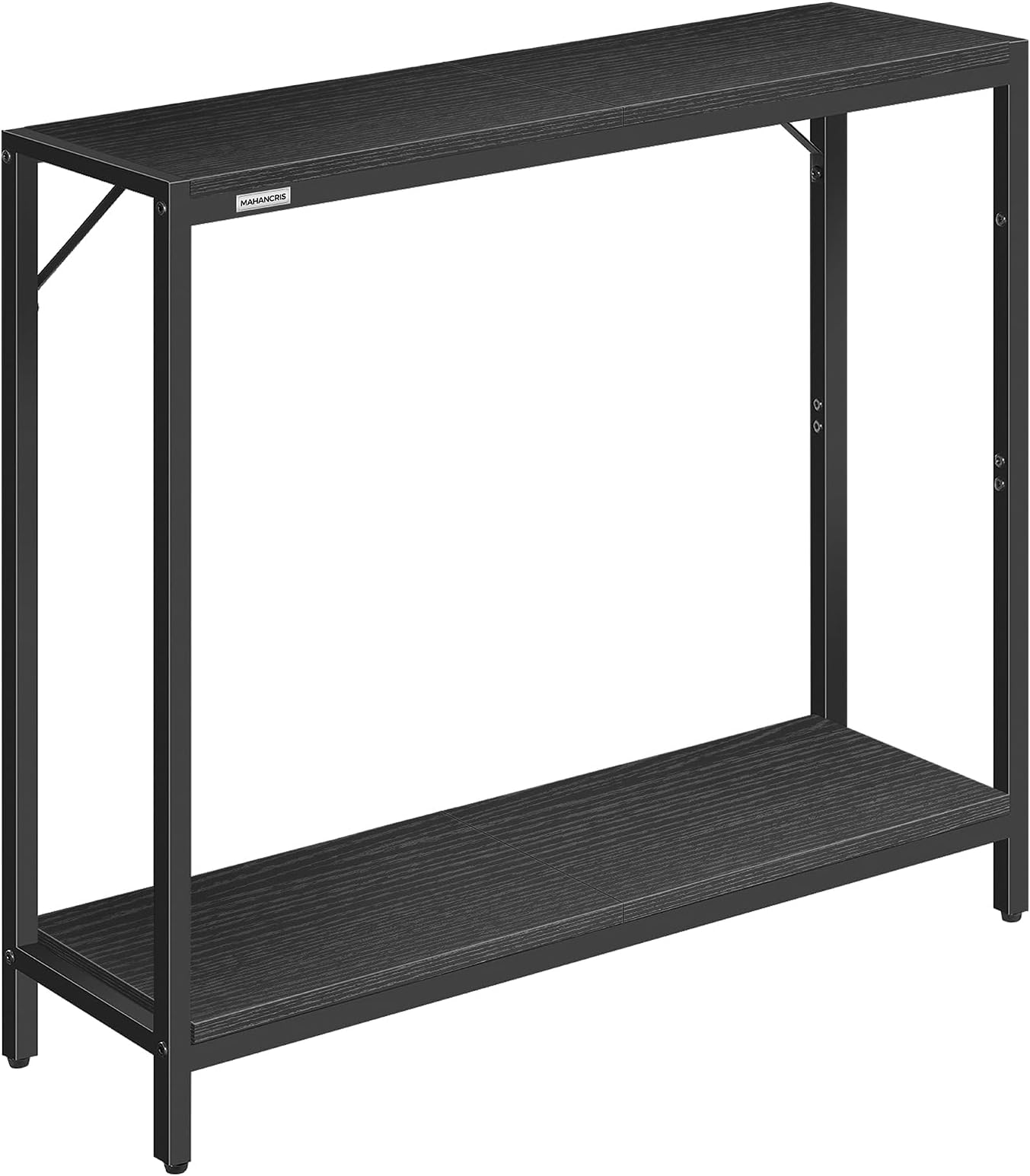 MAHANCRIS Console Table, 2-Tier Entrance Table, Behind Sofa Table, Industrial Style, Sturdy and Stable, for Living Room, Entryway, Foyer, Corridor, Office, Black CTHB27601