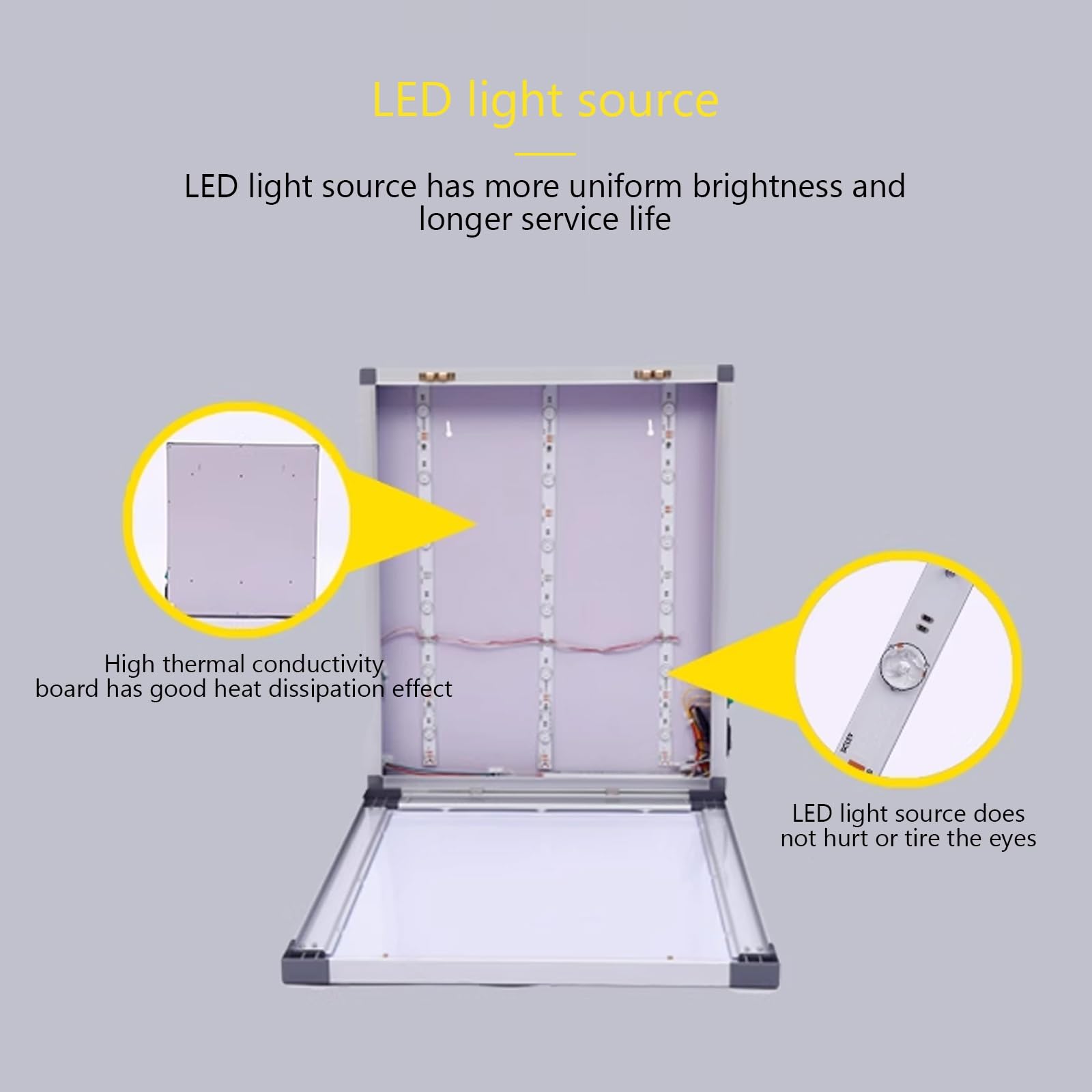 Boîte Lumineuse D'illuminateur de Film à Rayons X Portable, Négatoscope for Équipement Médical Orthopédique à Luminosité Réglable