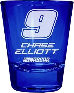R and R Imports Nascar #9 Chase Elliott 2 oz Full Color Shot Glass Engraved Officially Licensed (Blue)