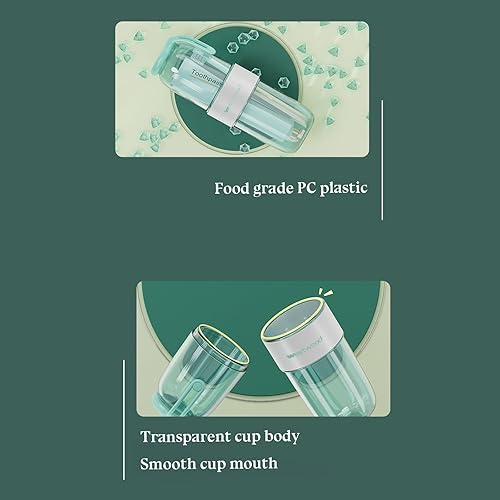 Miniatura 5 de Estuche de plástico transparente para cepillo de dientes de viaje con tapa, vaso portátil para cepillo de dientes, contenedor de almacenamiento para