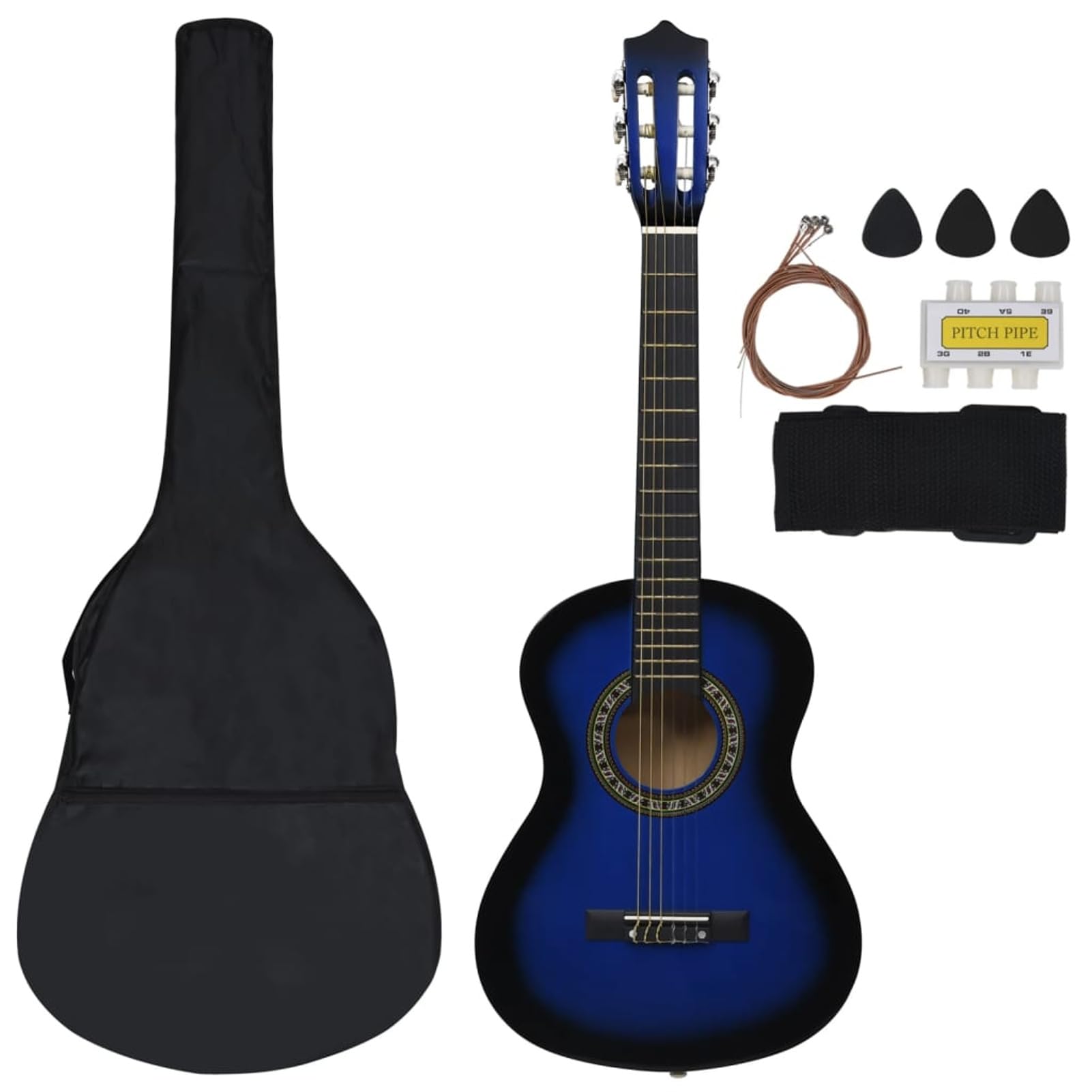 Set Chitarra Classica per Principianti 8 pz Blu 1/2 34",Arte e Svago,Hobby e Arti Creative,Strumenti Musicali,Strumenti a Corda,Chitarre-70125