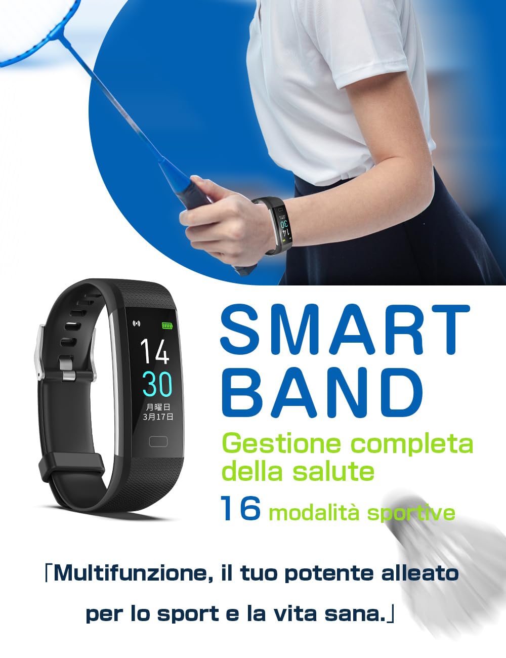 SLuB Smartwatch Modalità Multi-Sport Monitoraggio Attività Registrazione Sonno Notifiche Allarme Sedentarietà Full Touchscreen IP68 Impermeabile Con Per iPhone/Android(Viola).
