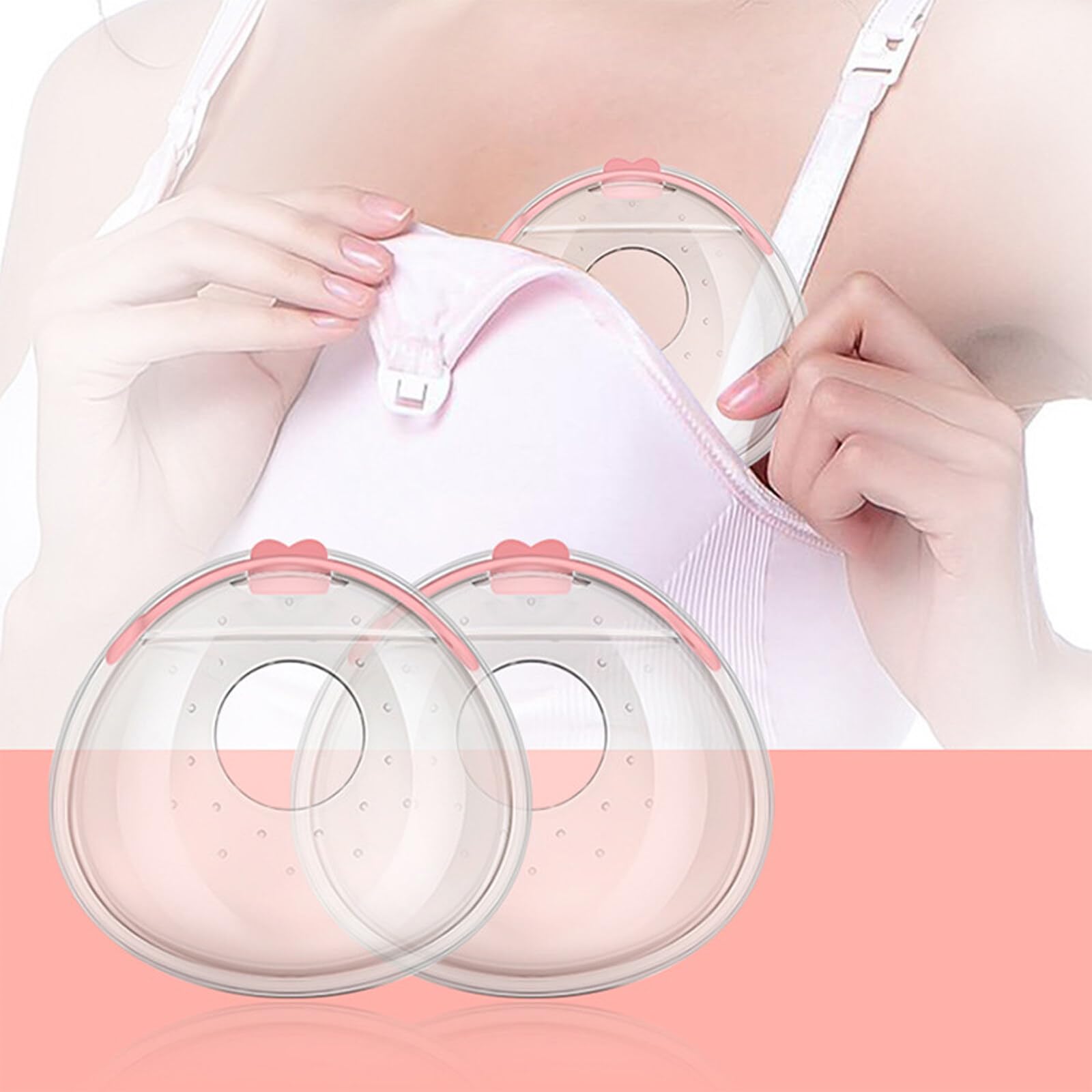 2 conchiglie anti-perdite per il latte materno, in silicone, per conservare il latte materno, con scatola