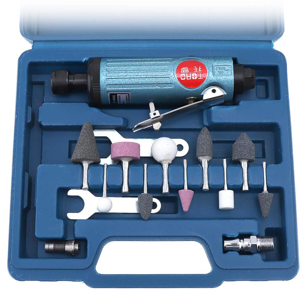 14Pcs Herramientas Neumáticas Compresor De Aire Troquelado Pulido De Piedra Del Kit 1/4 Kit De Herramientas De Grabado De Molino De Aire Molinillo