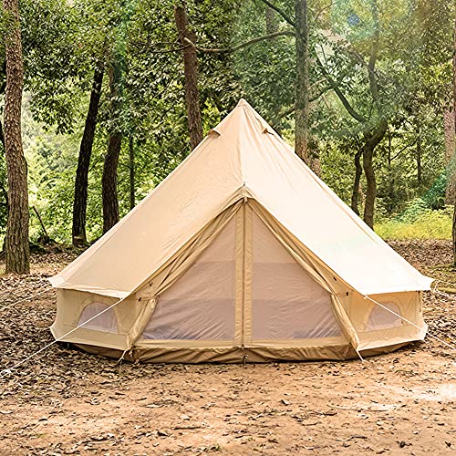 Carpa tipo campana 4m diámetro, impermeable, con orificio para estufa miniatura 4