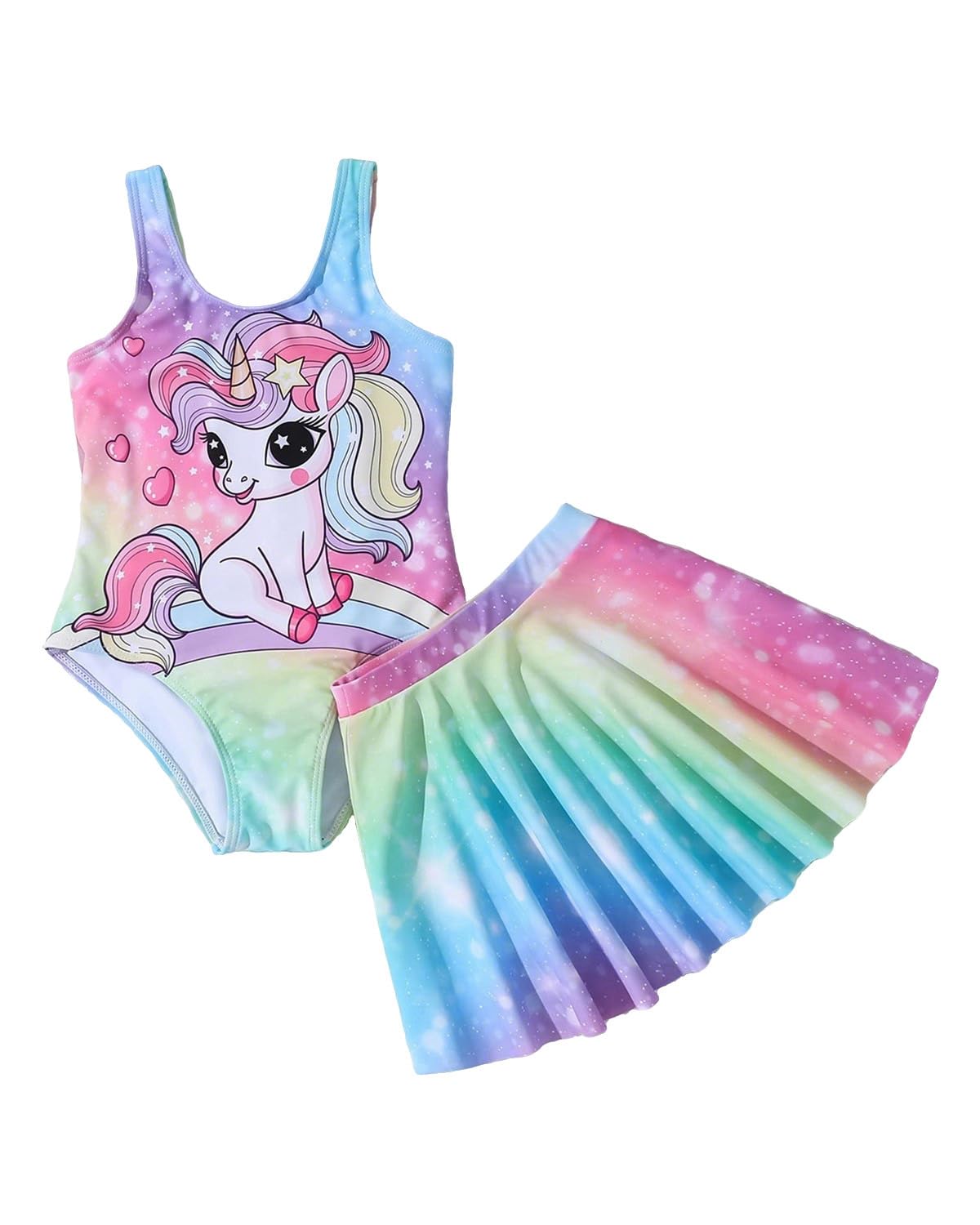 Traje de baño de dos piezas para niñas 4-8 años DivingBirds
