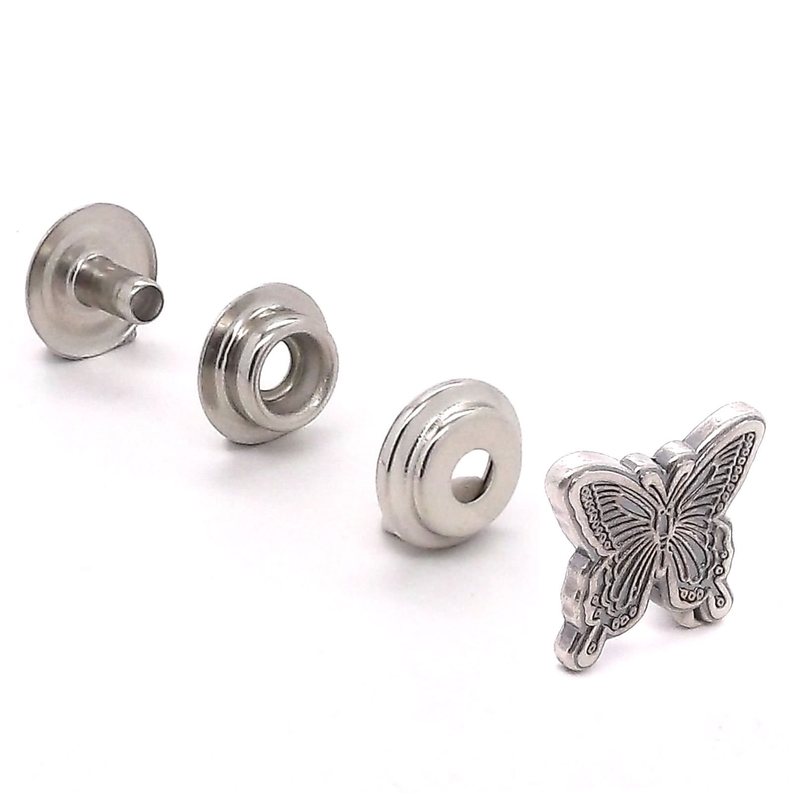 Amazon.com: Butterfly Concho Button Snap Set Antique Nickel 7/8