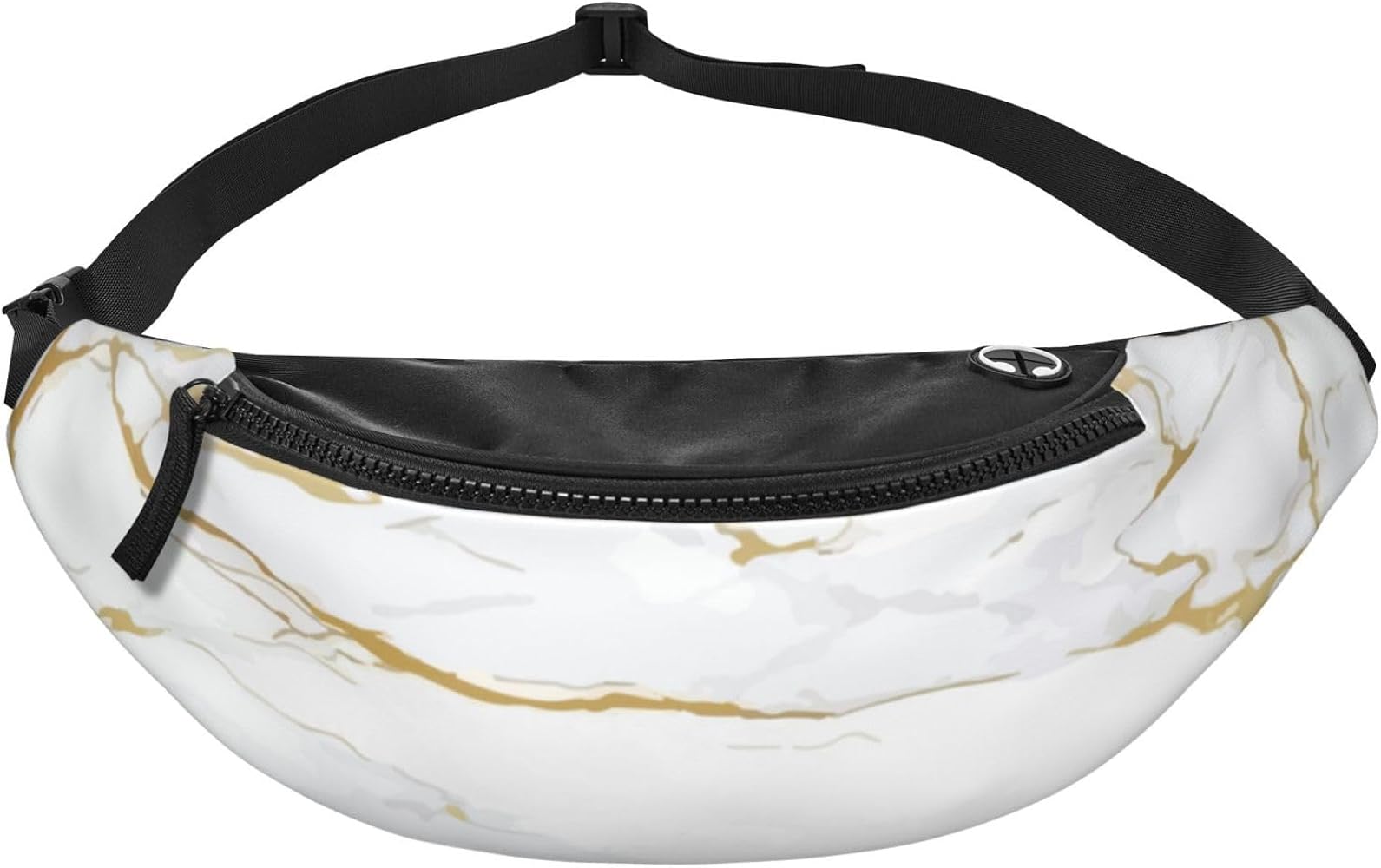 Amazon | ウェストポーチ メンズ 白と金の大理石 ショルダーバッグ