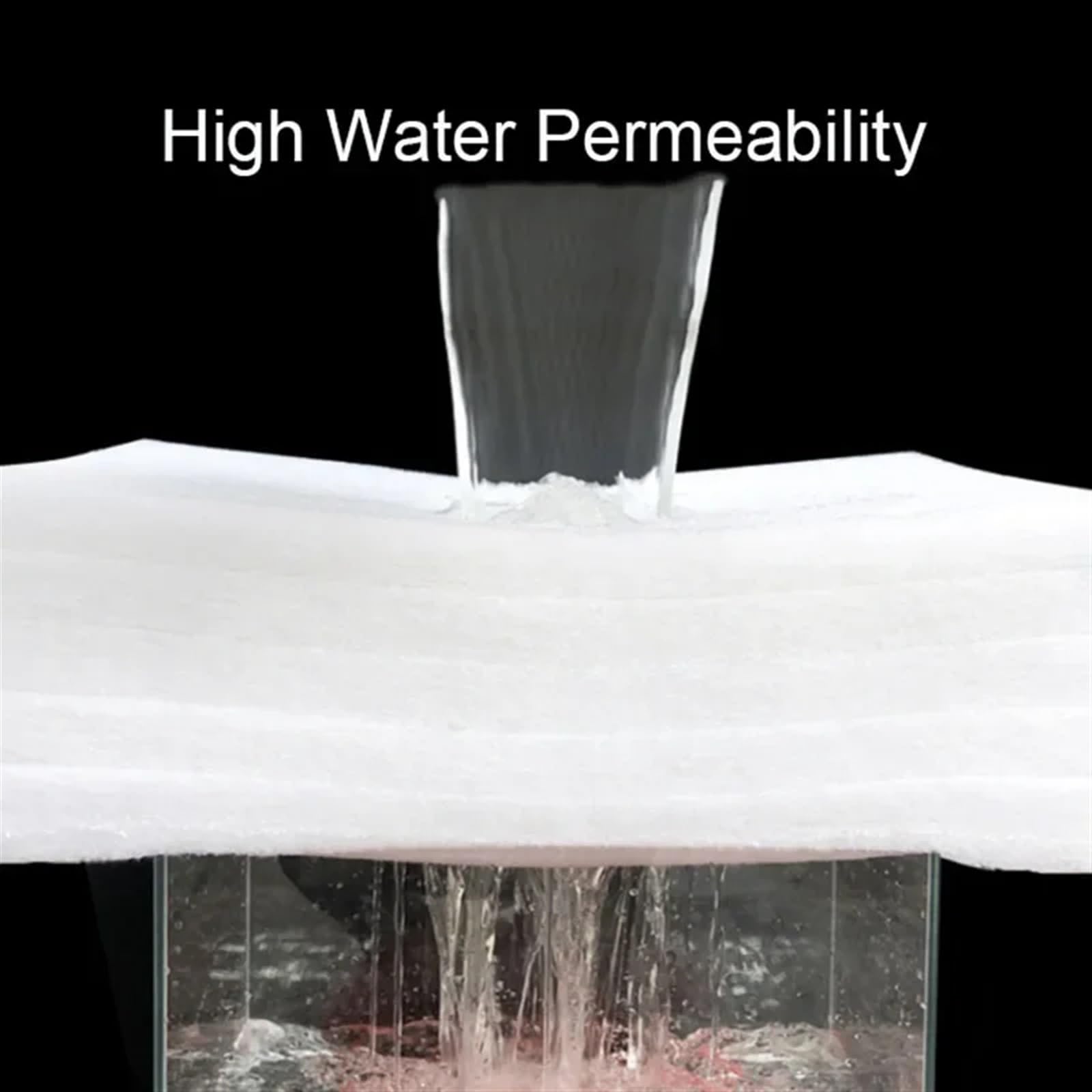 Aquarienfilter-Schwammmatte, Teichfiltermedien, Aquariumfilter, Floss, Schaumschwamm, weiß, 1 cm dick, mehrere Größen