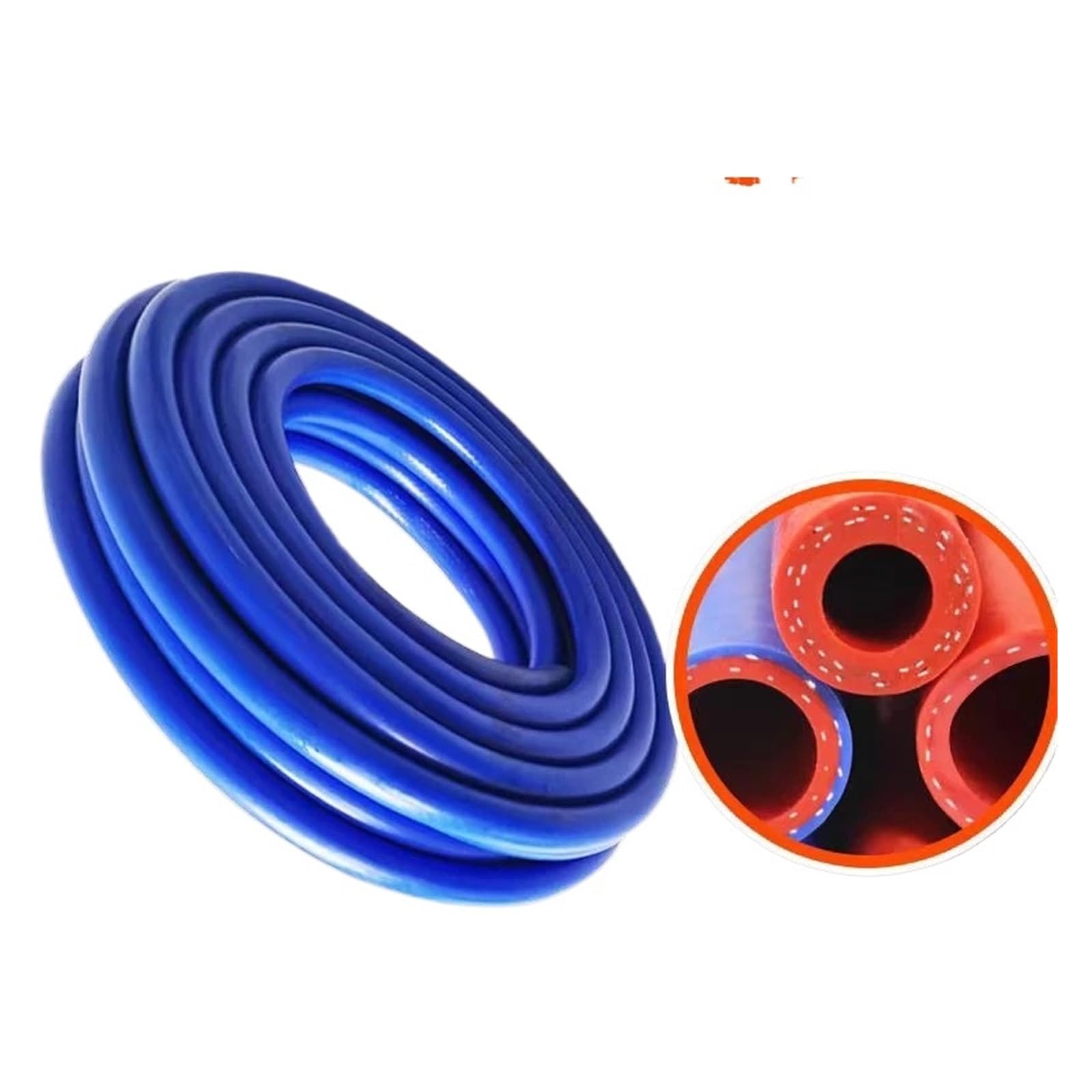 Manguera de silicona for automoción, resistente a altas temperaturas y altas presiones, con abrazadera trenzada de doble capa for vacío, for aire caliente y agua.(Light Grey,1M_ID19MM)