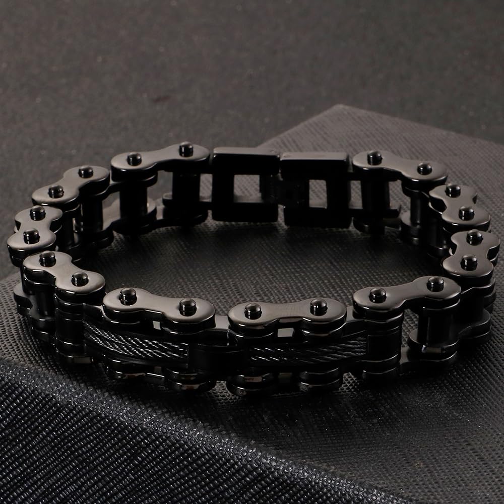 Armbänder für Herren, Geschenk, Damen, 13 mm, Motorradketten, Biker, Herren-Handbänder