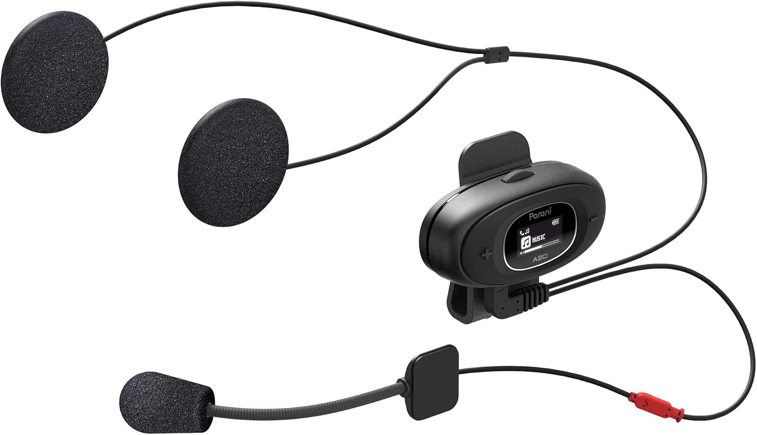 Sena Parani A20 speakers and microphones laid out