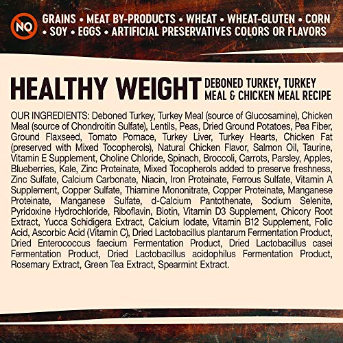 Image of Wellness CORE RawRev Grain Free Natural Dry Dog Food, Healthy Weight Deboned Turkey & Chicken with Freeze Dried Turkey Recipe, 4-Pound Bag
