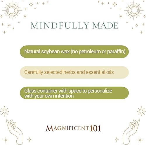 Miniatura 2 de MAGNIFICENT 101 Vela pura de salvia para limpieza energética de la casa, elimina la energía negativa I purificación y curación de chakras, vela de