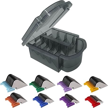 Stainless Steel Dog Grooming Attachment Guards Combs Sets Compatible with Arco,Bravura,Chromado,Figura,and Motion
