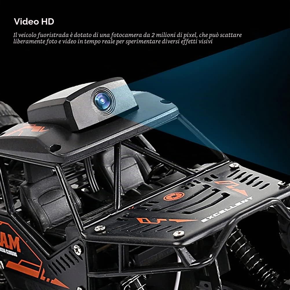 Auto telecomandata con telecamera 5W, 2.4Ghz Off-Road Remote Control Truck ad alta velocità veloce corsa elettrica Hobby Toy per gli adolescenti adulti
