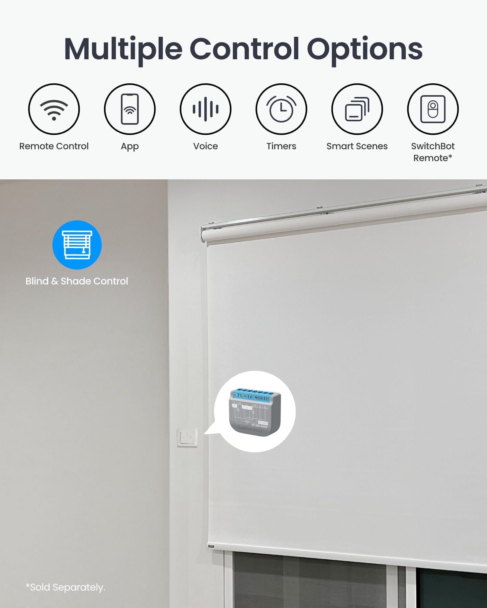 SwitchBot Commutateur WiFi 2PM compatible avec Alexa/Apple Home/Google Home, module relais avec répéteur Bluetooth et contact à sec, Wi-Fi 2,4 GHz, 16 A (4 pièces)
