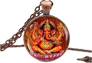 Dandelion Ganesh Pendant, Ganesh Necklace, Ganapati Vinayaka God Necklace
