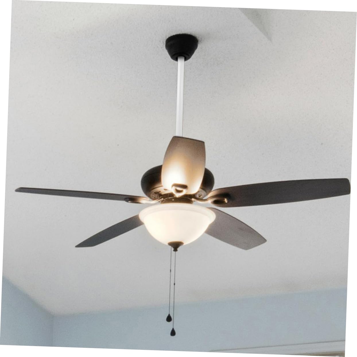 Housoutil Varilla de Extensión para Ventilador de Techo de Hierro Doble Orificio, Construcción Resistente y Fácil Instalación, Paquete de 3 Piezas para Uso Doméstico