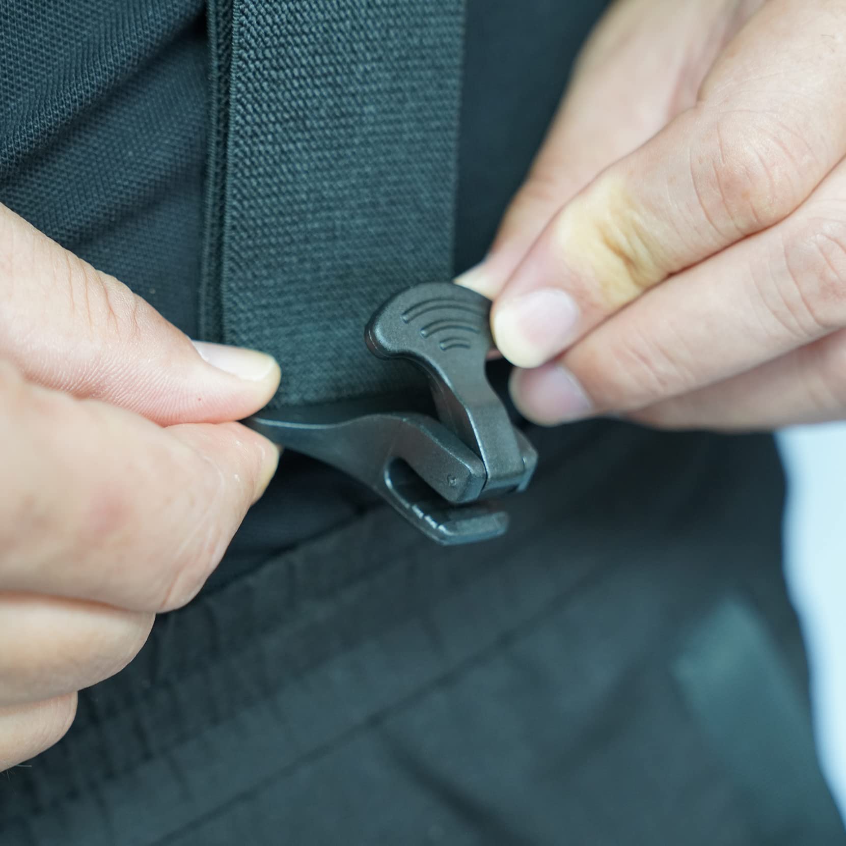 Melo Tough Y szelki na plecy przyjazne lotnisku, bez brzęczenia z plastikowym klipsem 3,8 cm w pełni elastyczne szelki