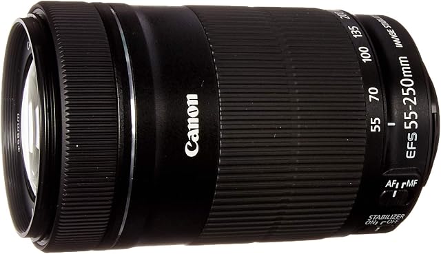 Canon EF-S 55-250mm F4-5.6 is STM Lens for Canon SLR Cameras (Renewed)