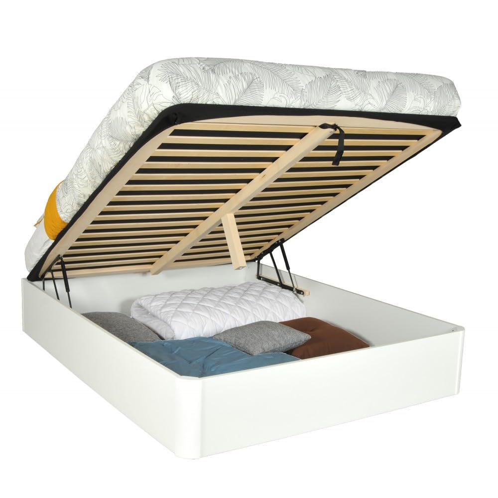 WEBER INDUSTRIES Letto baule Spiro 140 x 190 cm + 1 letto/bianco