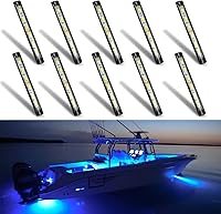 Vista 1 de Boaton Luces LED para pesca nocturna marina, luces interiores de cortesía para barco, sin necesidad de perforar, azul