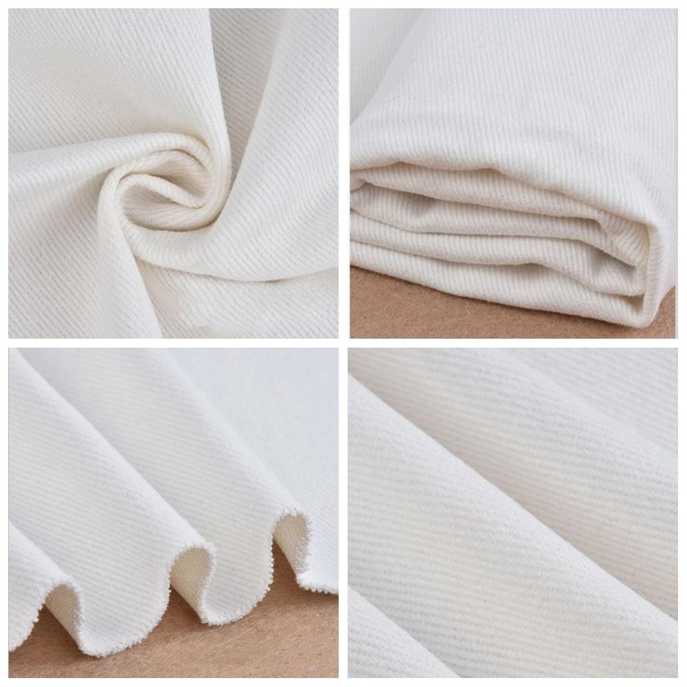 Tela vaquera por metros, tela vaquera, 250 x 150 cm, color blanco, tela vaquera para coser, tela vaquera gruesa, tela de patchwork, tela para manualidades, tela vaquera, mantel, parches, tela